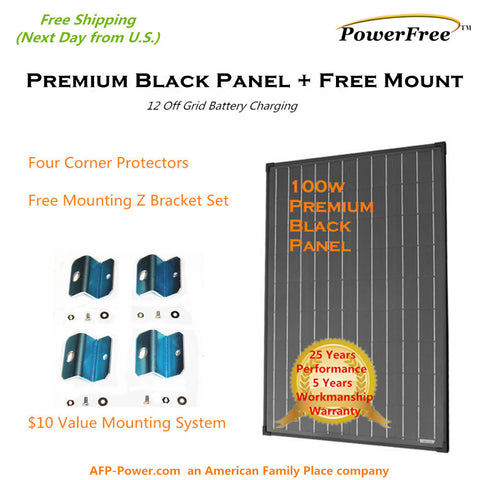 100W 100 Watt Monocrystalline Mono Solar Panel Charging Charger for 12v Battery