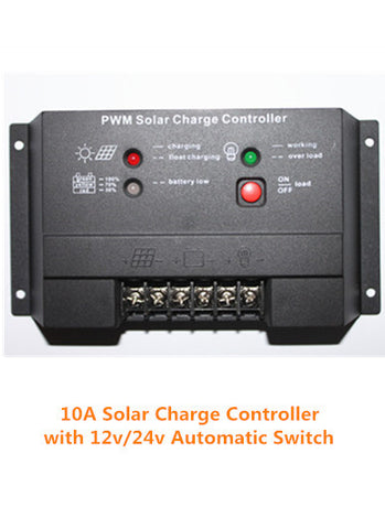 10A Solar Charge Controller for 12v or 24v Batteries