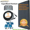 COMPLETE KIT SuperBlack 100w 100 Watt Mono Solar Panel for 12v Battery RV Boat