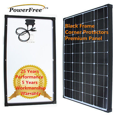 100W 100 Watt Mono Solar Panel for Off Grid 12v volt Battery RV Boat Charger