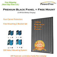 100W 100 Watt Monocrystalline Mono Solar Panel Charging Charger for 12v Battery