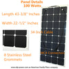 Semi-Flexible Bendable 100w 100 Watt Solar Panel 12v Battery Off Grid U.S. Tech