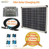 COMPLETE KIT 50w 50 Watts Polycrystalline Poly Solar Panel Charger 12v Battery