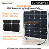 Semi-Flexible Bendable 50w 50 Watt Solar Panel 12v Battery Off Grid SunPower US
