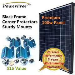 100W 100 Watt Photovoltaic Solar Panel + Free $20 Mount 12v volt Battery RV Boat