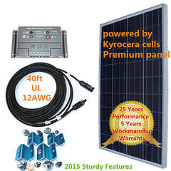 COMPLETE KIT Solar 150w 150 Watt Panel  for 12v Battery RV Boat eGSP
