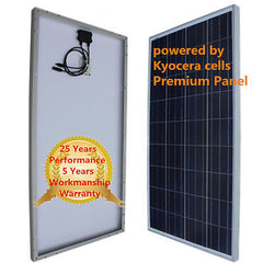 Kyocera Cell Sturdy Solar 140W + 10W Panel for 12v Battery RV Boat Off Grid