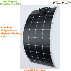Semi Flexible Bendable 120w 120 Watt Lightweight Solar Panel 12v Battery OffGrid