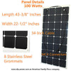 Semi-Flexible Bendable 100w 100 Watt Lightweight Solar Panel 12v Battery OffGrid