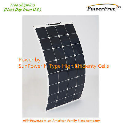 Semi-Flexible Bendable 100w 100 Watt Lightweight Solar Panel 12v Battery OffGrid