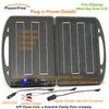 Portable Plug-n-Power 35W 35 Watt 12V Foldable Solar Charger Briefcase