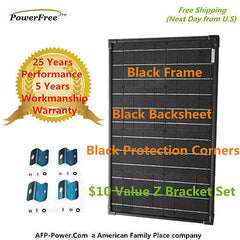 SUPER BLACK 40w 40 Watts Mono Solar Panel + Free $10 Mount - 12v Battery Global