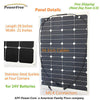 Semi-Flexible Bendable 60w 60 Watt Lightweight Solar Panel 24v Battery Off Grid