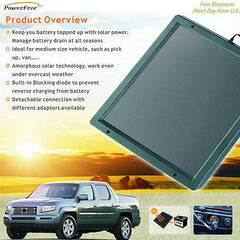 4.8w Solar Trickle Charger  Pickup Van Boat Marine Auto 12V Battery- Global Ship